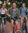 group of young women biking